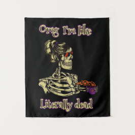 Tapete De Parede Engraçado Bebendo de esqueleto Eu sou literalmente