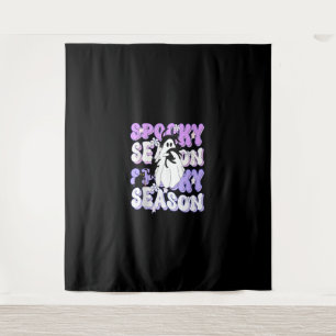 Tapete De Parede Engraçado Dizer "Spooky Season Halloween Cat Ghost