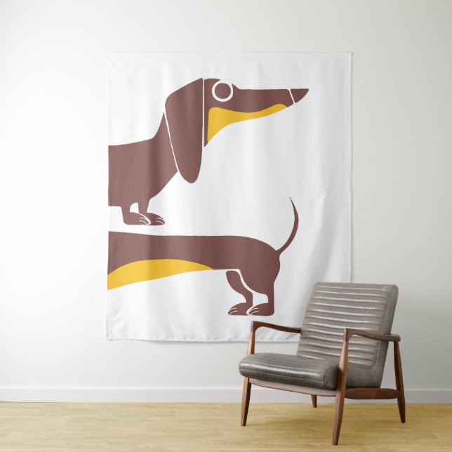 Tapete De Parede Engraçado e fofo dachshund para os pais de cães lo (In Situ)