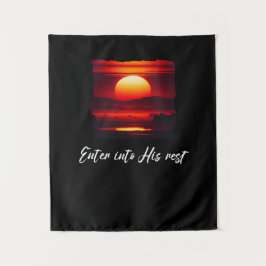 Tapete De Parede Enter into His rest Faith Inspired Tapestry