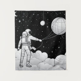 Tapete De Parede enture Murale Astronaute Monochrome | Art en Ligne