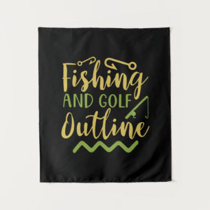 Tapete De Parede Esboço de Pesca e Golfe