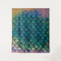 Escamas de Peixe Serena Glam Teal Roxo Dourado Bri