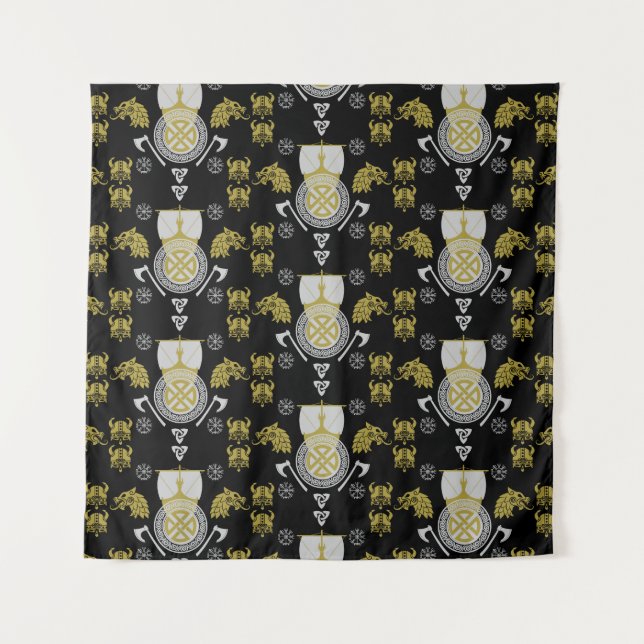 Tapete De Parede Escandinávia Viking Norsêmen Home Decor (Frente)