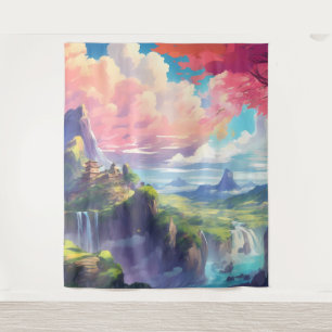 Tapete De Parede Escória da paisagem fantástica do anime