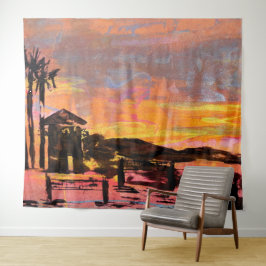 Tapete De Parede Escória de parede flutuante, torre de guarda Dana