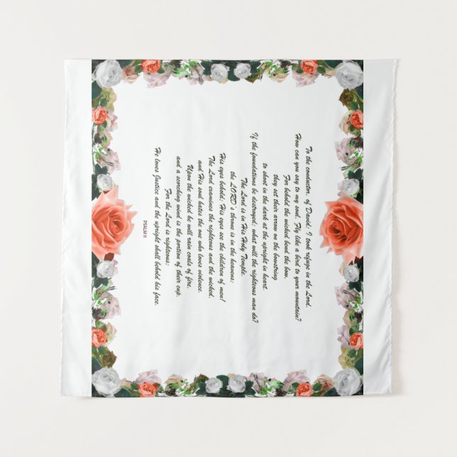 Tapete De Parede Escritura, Salmo 11, Botânica (Frente (Horizontal))