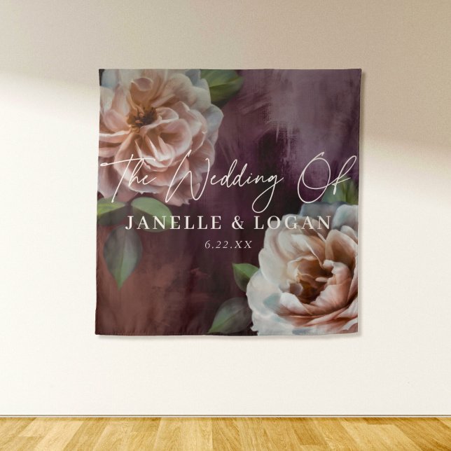 Tapete De Parede Escuro + Escuro Russo Floral Moody Backdrop (Criador carregado)