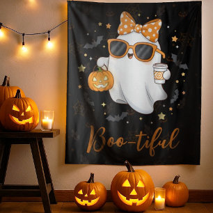 Tapete De Parede Especiaria Ghost Pumpkin do Halloween Bonita Perso