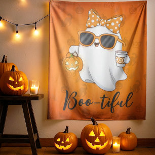 Tapete De Parede Especiaria Ghost Pumpkin do Halloween Bonita Perso