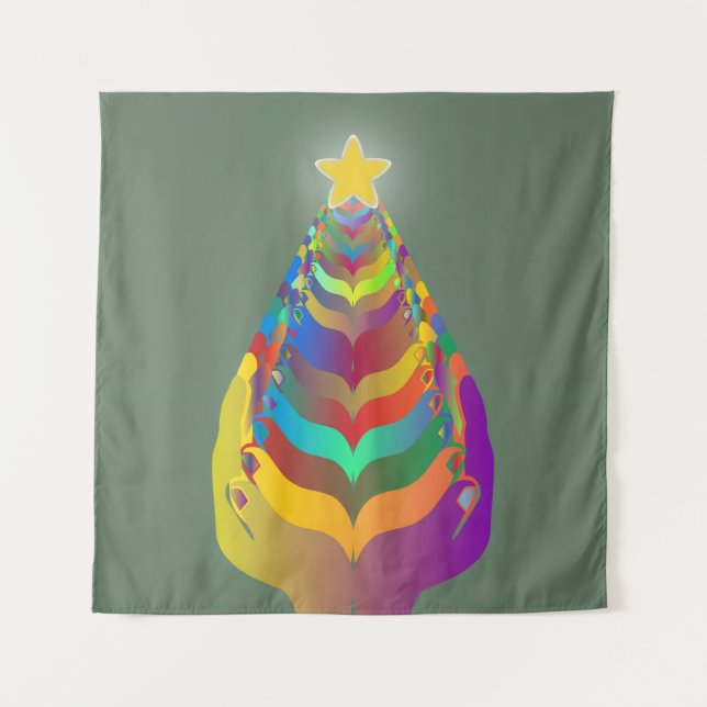Tapete De Parede Esperança e União de Natal (Frente)