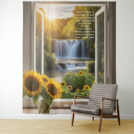 Tapete De Parede Esperança positiva de cachoeiras de girassóis