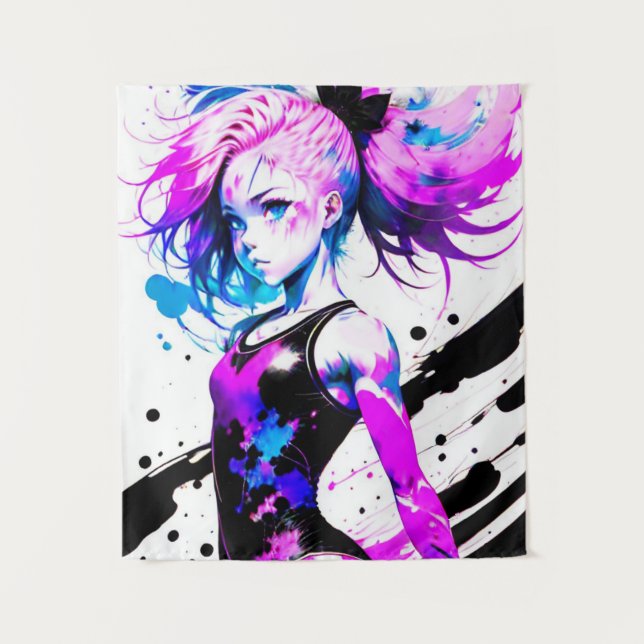 Tapete De Parede Espírito Abstrato de ginástica do ginasta (Frente)