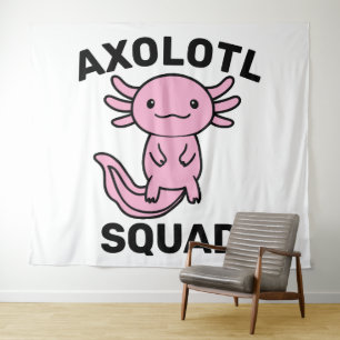 Tapete De Parede Esquadrão de Axolote fofo engraçado personalizável