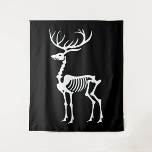 Tapete De Parede Esqueleto gótico de renas de Natal