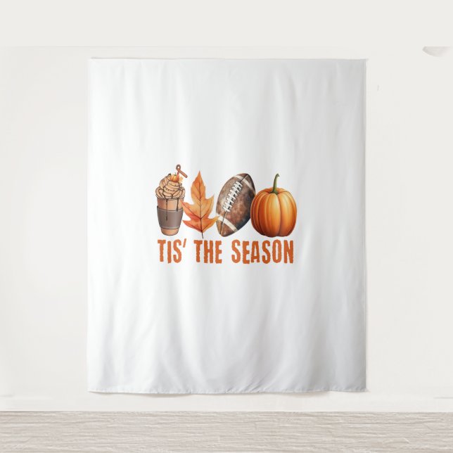 Tapete De Parede Esta É A Estação De Ação De Graças Pumpkin (Frente)