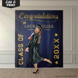 Tapete De Parede Estandarte de Foto de Formatura Personalizado, Ade