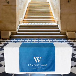 Tapete De Parede Estandarte de mesa personalizado em linho azul