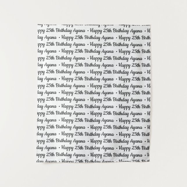 Tapete De Parede Estandarte de tecido de passo e repetição de texto (Frente)