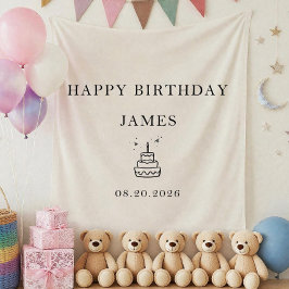 Tapete De Parede Estandarte de tecido para aniversário de crianças,