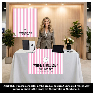 Tapete De Parede Estandarte Personalizado de Listra Rosa para Stand