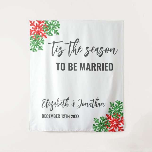 Tapete De Parede Este Casamento De Natal Da Época (Frente)