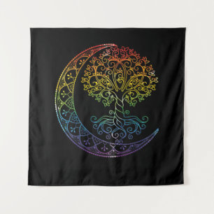 Tapete De Parede Estilo de Tatuagem Mandala Tree of Life