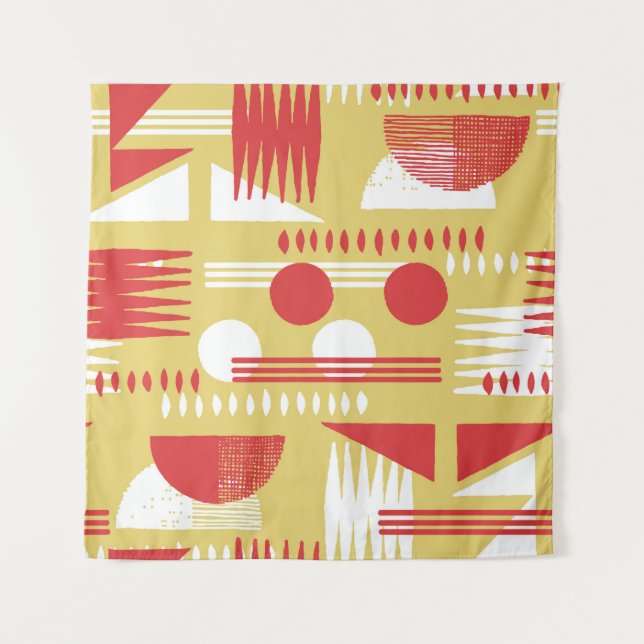 Tapete De Parede estilo moderno geométrico de abstrato sem fumaça  (Frente)