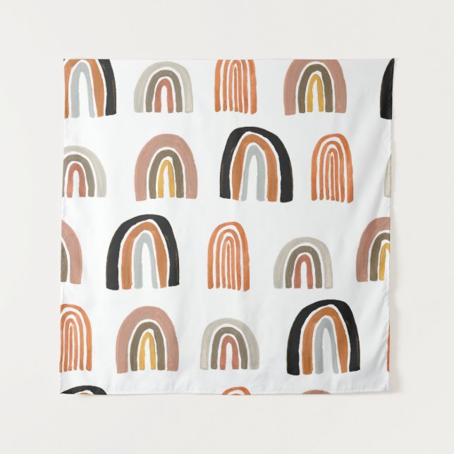 Tapete De Parede Estilo Simples Pastel Rainbow Kids (Frente)