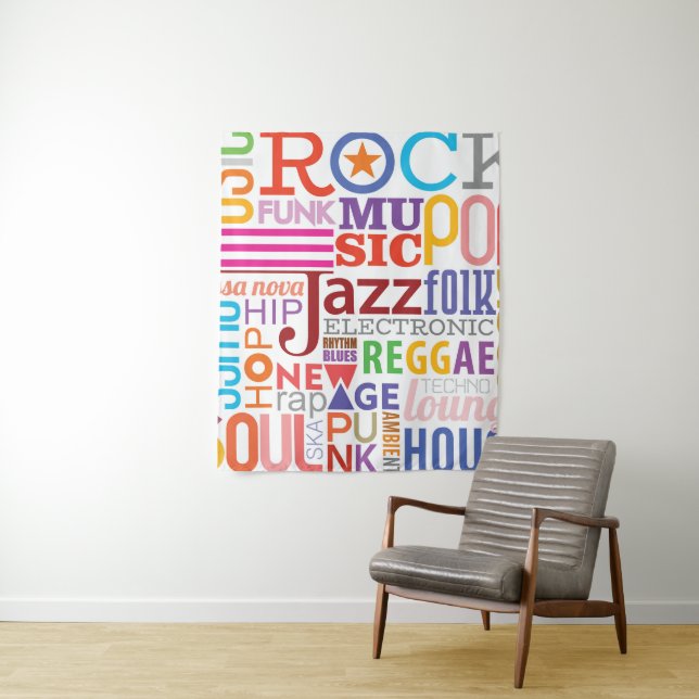 Tapete De Parede Estilos de Texto de Música (In Situ)