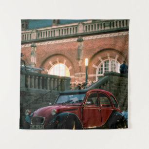 Tapete De Parede Estrada velha de vintagem da rua do carro