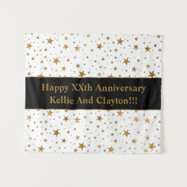 Tapete De Parede Estrelas Brancas/Douradas Personalizadas com Anive