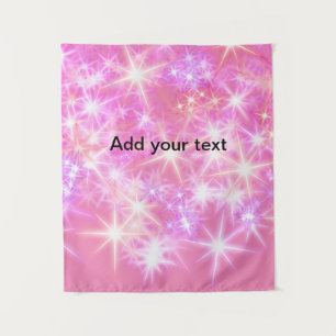 Tapete De Parede Estrelas brilhantes simples em rosa vermelho adici