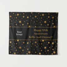 Estrelas Douradas Personalizadas com Aniversário d