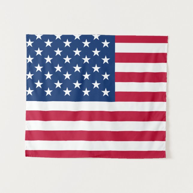 Tapete De Parede Estrelas e faixas de bandeira americanas (Frente (Horizontal))