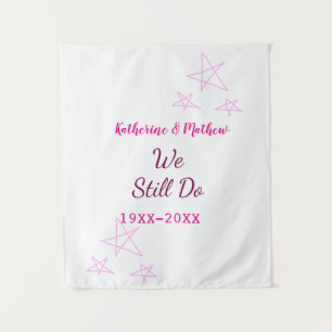 Tapete De Parede estrelas rosa renovacao de votos aniversario casam
