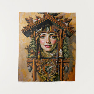 Tapete De Parede "Eterno Muse" - Um Retrato Cuckoo Clock