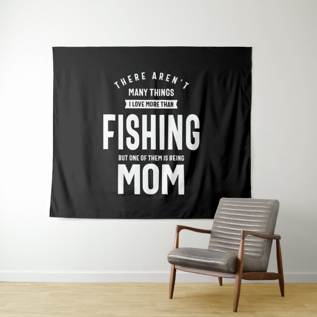 Tapete De Parede Eu adoro Pesca. Eu adoro ser mãe (In Situ (Horizontal))