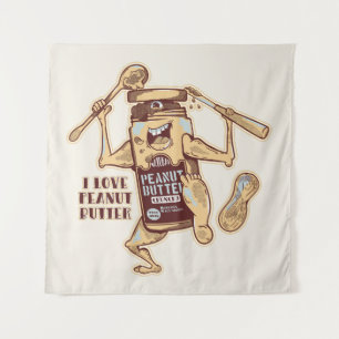 TAPETE DE PAREDE EU AMO MANTEIGA DE PEANUA