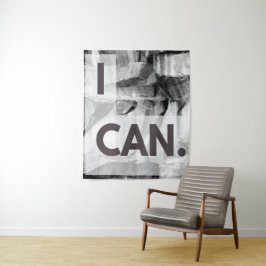 Tapete De Parede Eu Consigo Cinza Pedona