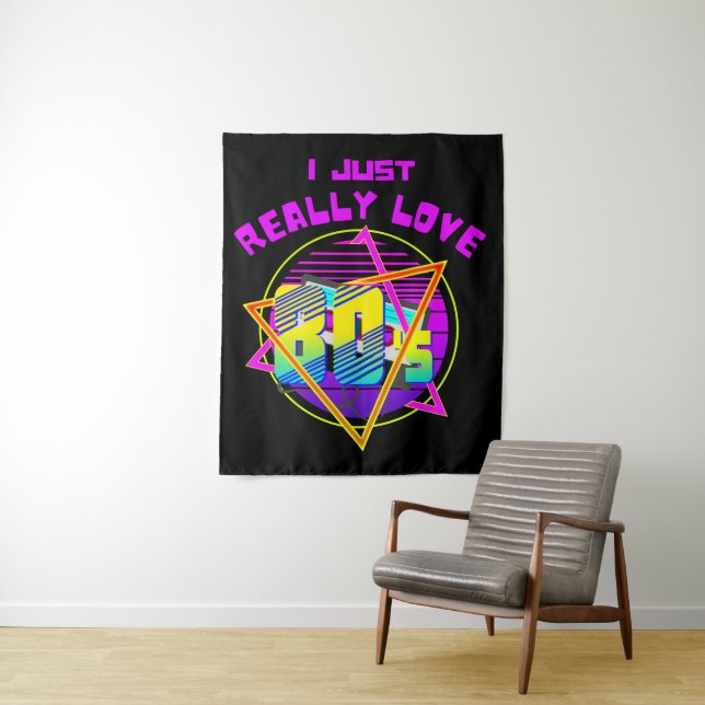 TAPETE DE PAREDE EU SIMPLESMENTE AMO OS ANOS 80 (In Situ)
