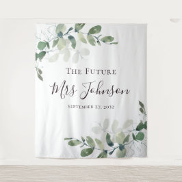 Tapete De Parede Eucalyptus Future Mrs Photo Booth Backdrop