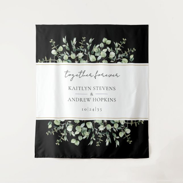 Tapete De Parede Eucalyptus Negro Casados Para Sempre (Frente)