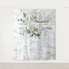 Tapete De Parede Eucalyptus Vermelhos Marble Botânico Dusty Blue