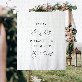 Tapete De Parede Every Love Story Is Beautiful Wedding Backdrop 