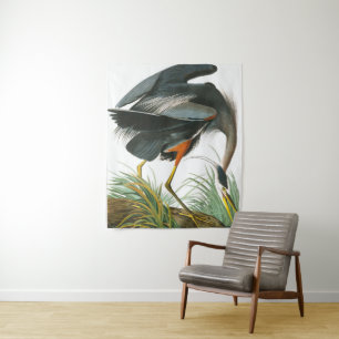 Tapete De Parede Excelente Blue Heron por John James Audubon