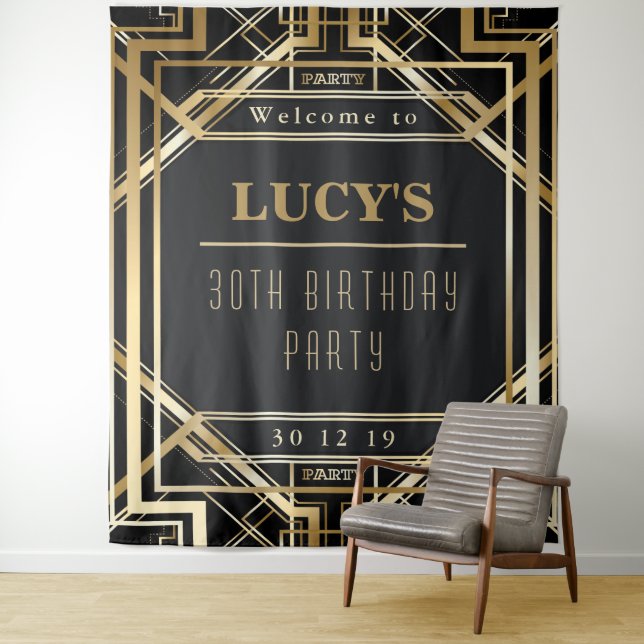Tapete De Parede Excelente Gatsby Party Foto Booth Back Drop (In Situ)