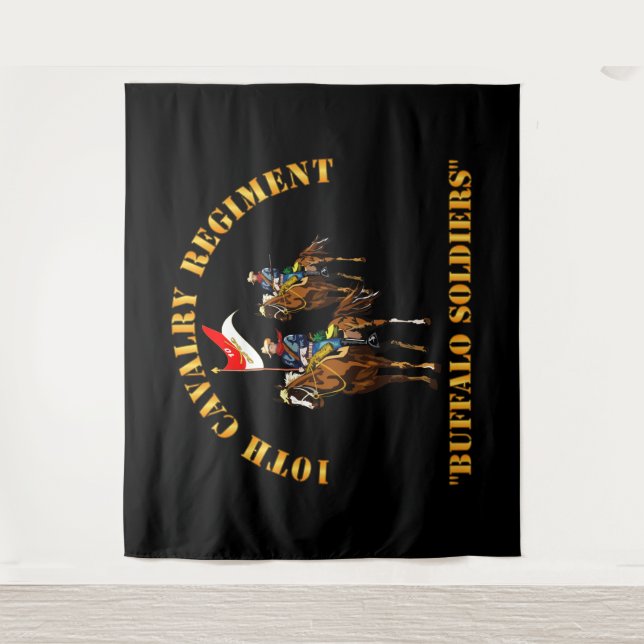 Tapete De Parede Exército - 10º Regimento de Cavalaria com Cavaleir (Frente)