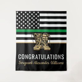 Tapete De Parede Exército de Bandeira da Linha Verde Magra