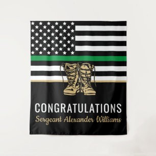Tapete De Parede Exército de Bandeira da Linha Verde Magra